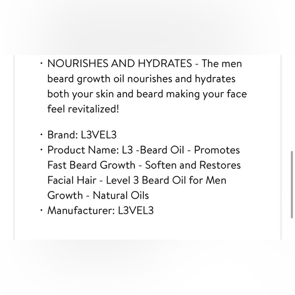 L3VEL3 Beard Oil - Picture 4 of 6
